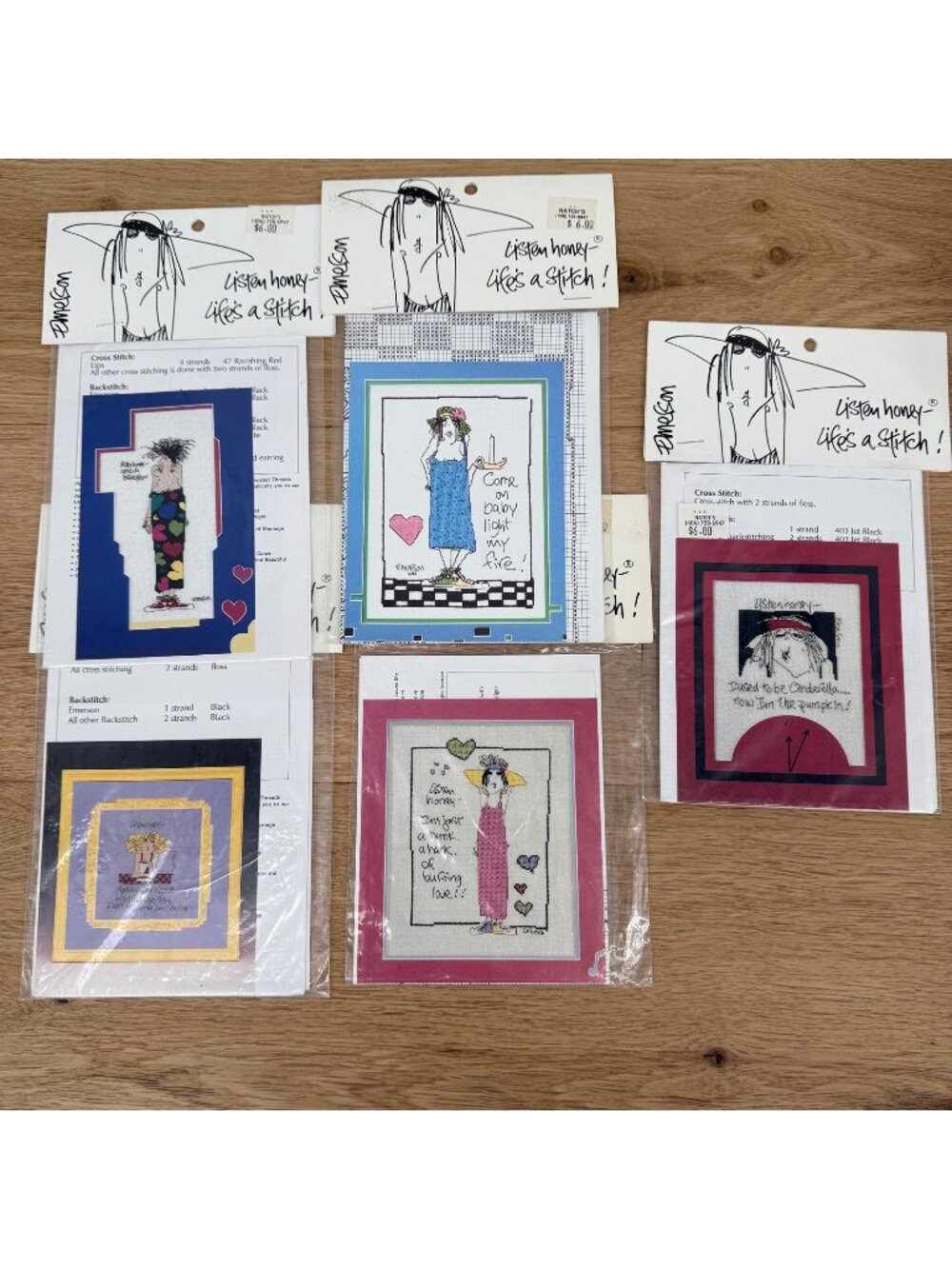 Twisted Threads Emerson Listen Honey Cross Stitch Charts LOT of 5 NEW SEALED